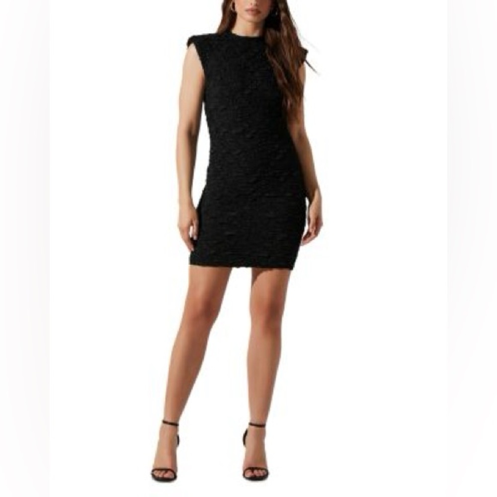 Astr black mini dress